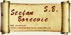 Stefan Borčević vizit kartica